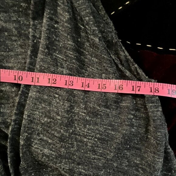 Free People Cardigan Womens Medium Black Gray Knit Sleeveless Boho Duster - Picture 4 of 7